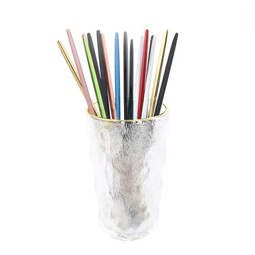 8Pcs Long Handle Ice Spoon Coffee Tea Stir Spoon Stainless S