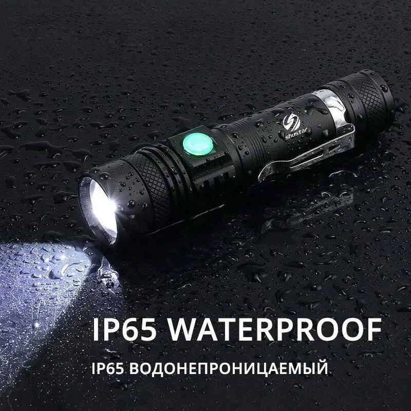 High Power Led Flashlights Zoomable Camping Torch With T6 LE图片