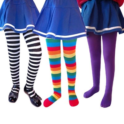 Halloween Cosplay Children Stripe Pantyhose Stockings Baby B