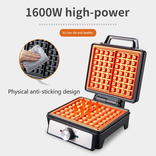 Waffle Cake Maker 华夫饼机板两片吐司面包早餐机电饼铛双面加热