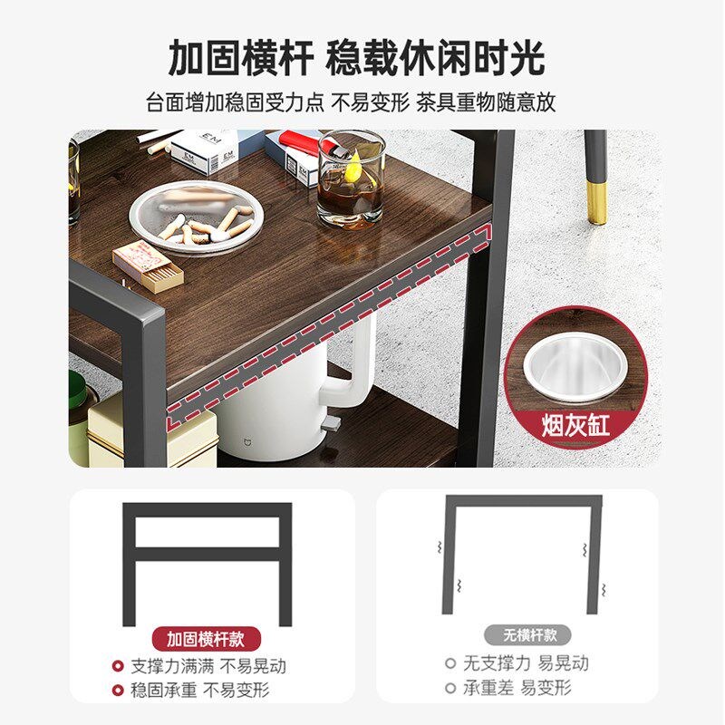 麻将桌茶几茶水架子棋牌室专用烟缸茶水台麻将桌边几可移动小茶几