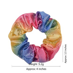 Glitter Lady Hair Scrunchies Ring Elastic Hair Bands Pure Co