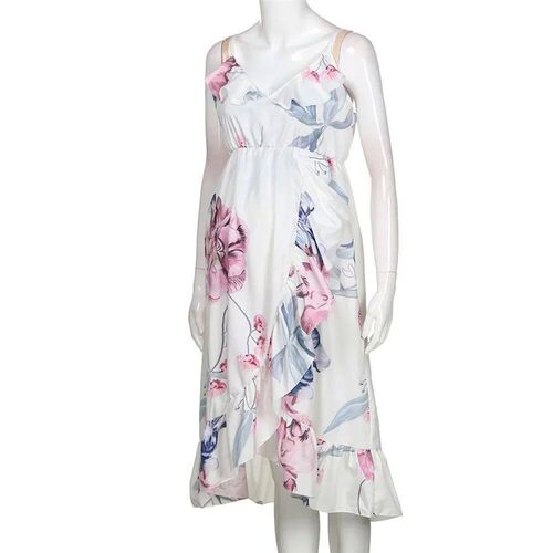 Summer Pregnant Women Floral Slip Dress Maternity Flowers Dr