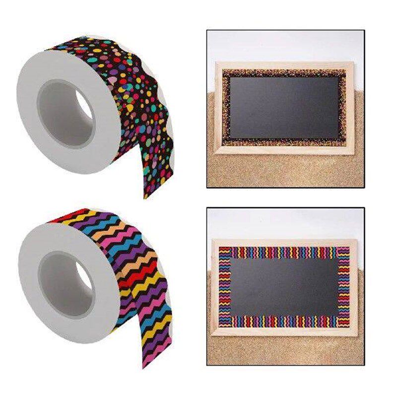 Bulletin Board Borders Rolled Border 20M Stickers with - 实物图