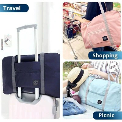 2 Pack Foldable Travel Duffel Bag for Airline Carry on Bag W