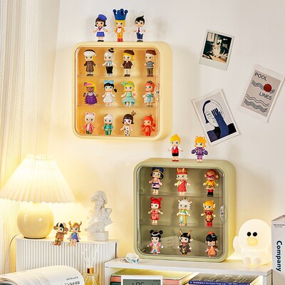 Wall Mounted Showcase Clear Acrylic Blind Box Figures Displa