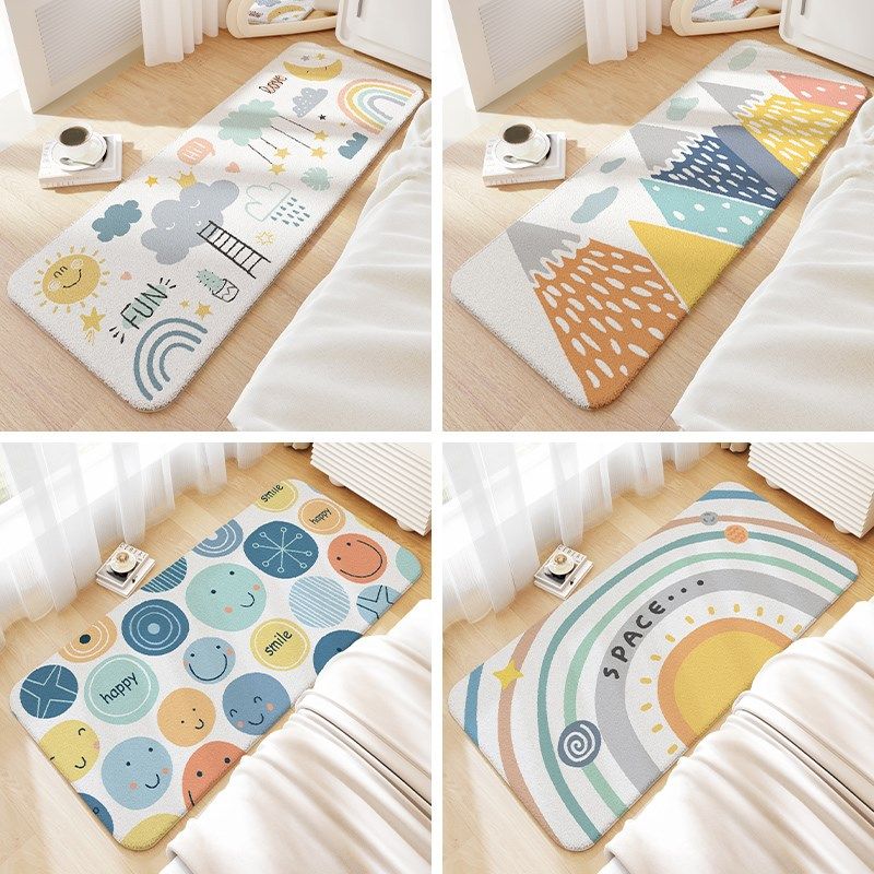 卧室床边地垫高级感可爱长条隔凉生暖垫家用儿童房间加厚地毯,居家布艺,床边毯,淘宝优惠券,粉丝福利购,淘宝优惠卷