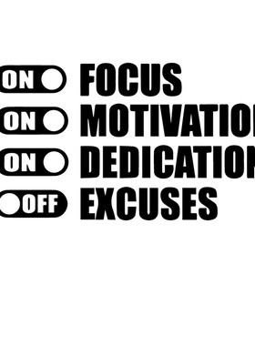 新品Focus On Motivation On Excuses Off Gym Motivation Quote