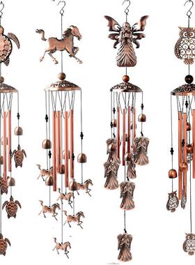 跨境商品动物风铃挂饰创意庭院花园装饰金属铃铛挂件礼物亚马逊
