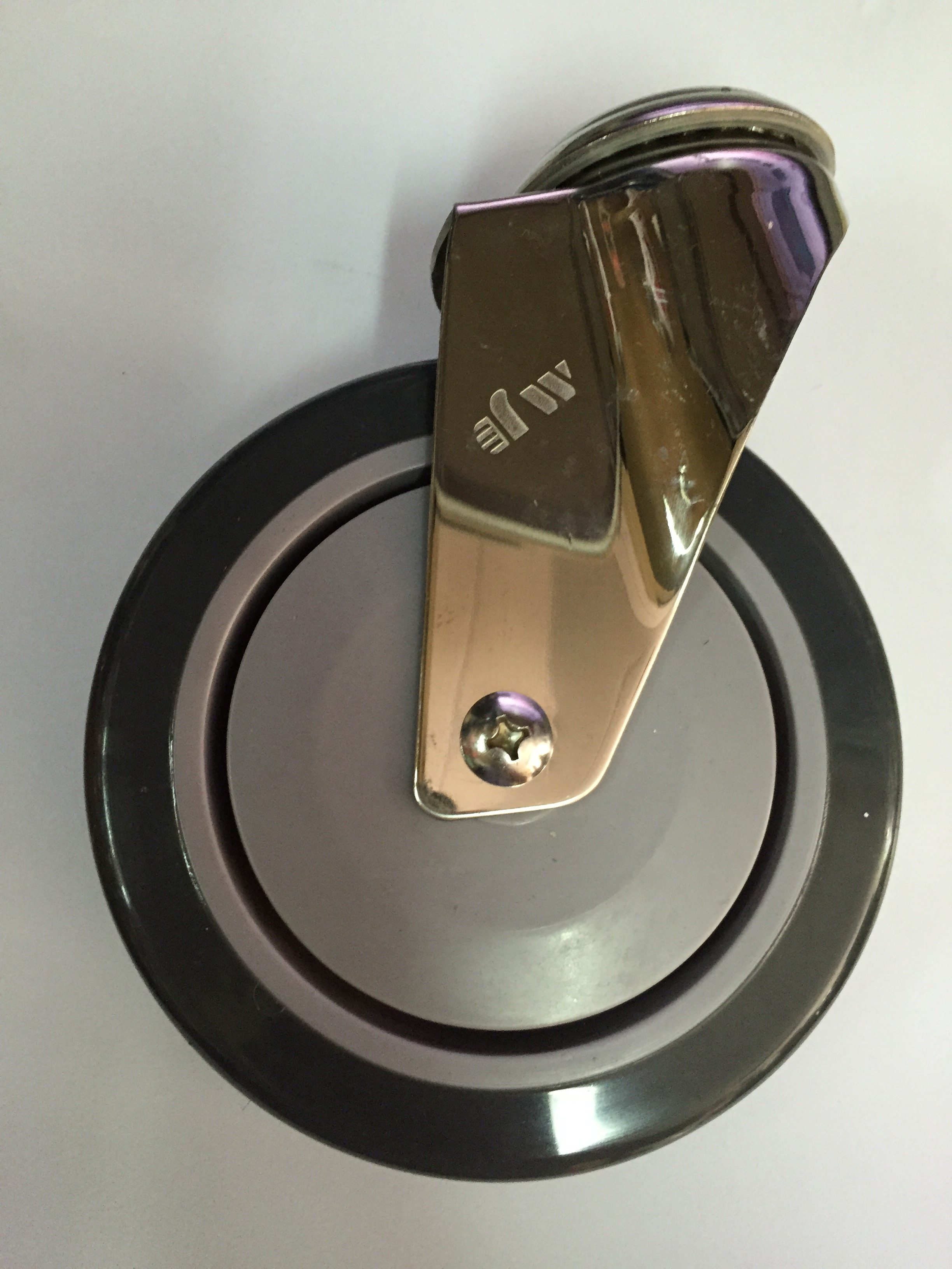 达望304不锈钢孔顶 3寸5寸万向脚轮 PU静音聚氨酯耐磨可配8mm10mm
