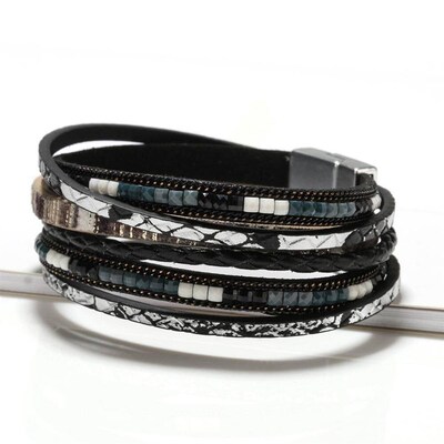 Bohemian Brlet Handmade Woven Leather Brlet Alloy
