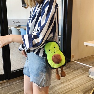 Girls Plush Bags Bag Over Fruit Cartoon CrossBody Shoulder