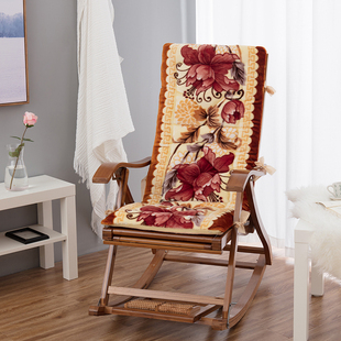 加厚躺椅垫子秋冬季折叠椅坐垫摇椅竹椅藤椅睡椅垫子通用靠垫