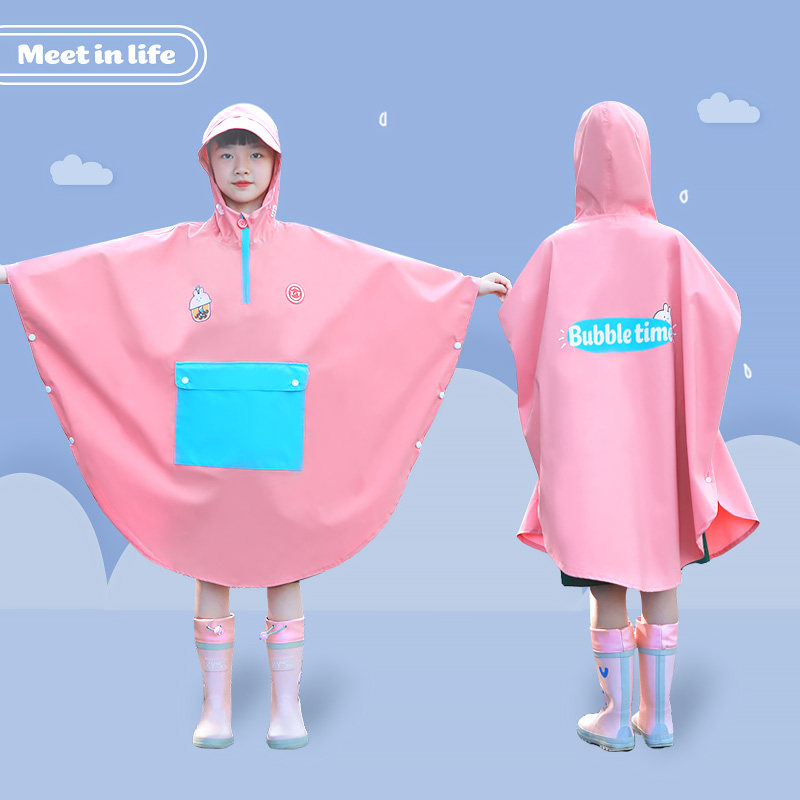 相约一生儿童雨衣男童女童小学生上学专用带书包位中大童斗篷雨披,居家日用,雨披/雨衣,淘宝优惠券,粉丝福利购,淘宝优惠卷