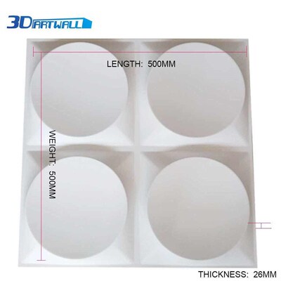 White 3D Wall Panels Modern Wall Decor Moon Surface Design 1