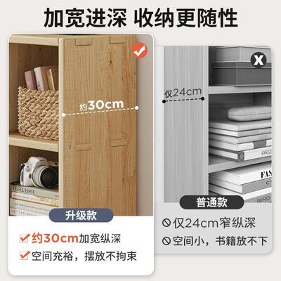 All solid wood bookshelf shelf against the wall combined lat