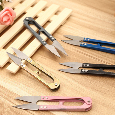 1Pcs 2023 Multicolor Trimming Sewing Scissors Nippers U Shap