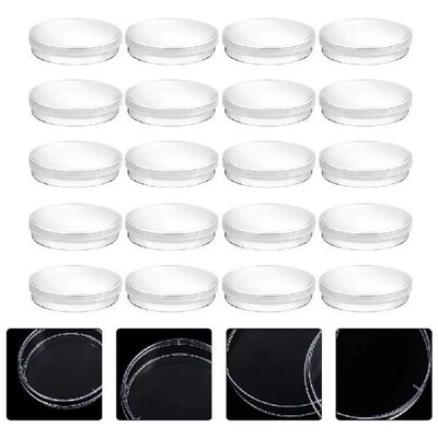 20 Pcs Petri Dish for Culture Yeast Laboratory Square
