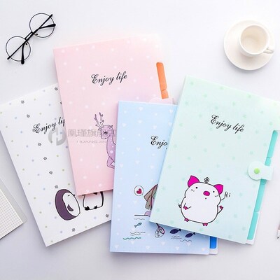 Cute Cartoon A4 File Folders 5 Pockets Office Expanding File