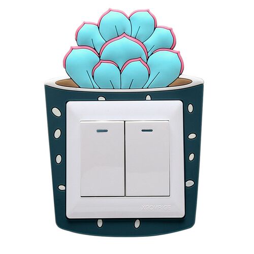 Cactus Switch Stickers Potted Plant Wall Protection Sticker