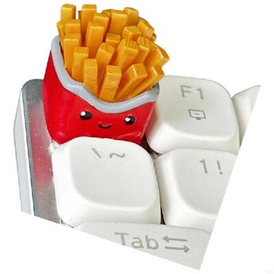 H8WA Resin Keycaps Realistic Burger Fries Hotdog Designs