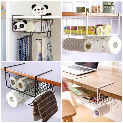 Kitchen Wrought Iron Storage Organizer Racks Closet Cabinet