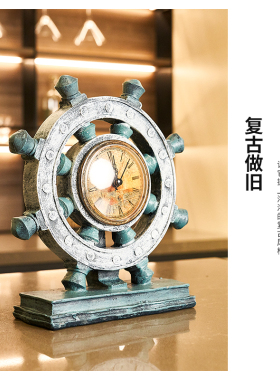 欧式复古小摆件怀旧老物件留声机帆船家居店铺书柜客厅酒柜装饰品