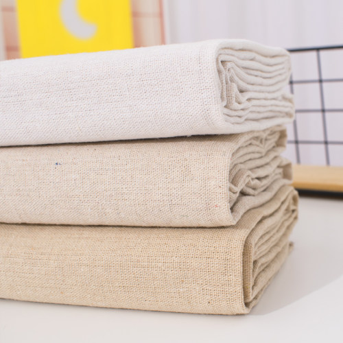 50x155cm Raw Cloth Faux Linen Cotton Fabric Rough Solid Line