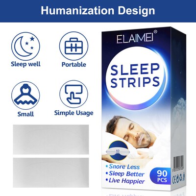 90/180Pcs Anti Snoring Sleep Strips Disposable Mouth Strips