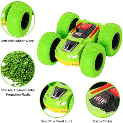 Kids Toy Car Fun Double-Side Vehicle Inertia Safety Crashwor