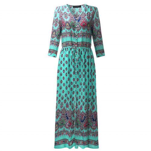 Blue long skirt beach dress style jumpsuit