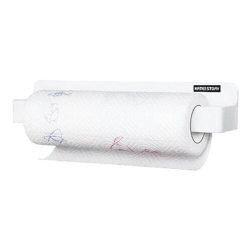 Magnetic Kitchen Paper Towel Holder with Hooks, No-Drill Wal