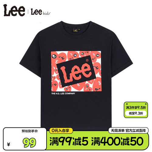 Leekids夏季短袖男女童T恤
