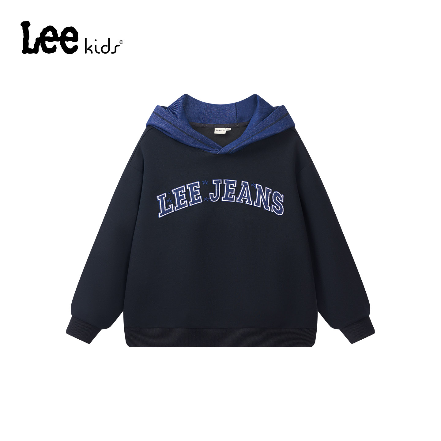 Leekids美式字母连帽大童卫衣
