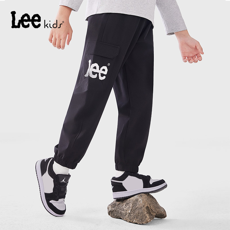 Lee kids儿童长裤春秋新款束脚卫裤潮男女中大童时尚休闲运动宽松