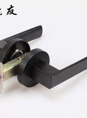 无钥匙三通式道锁把手消防门道锁酒店足过浴无反锁三杆杆执LY8011