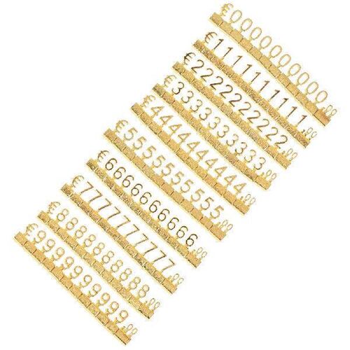 10 Pcs Sign Here Tabs Price Tag Metal B Numbers Glod