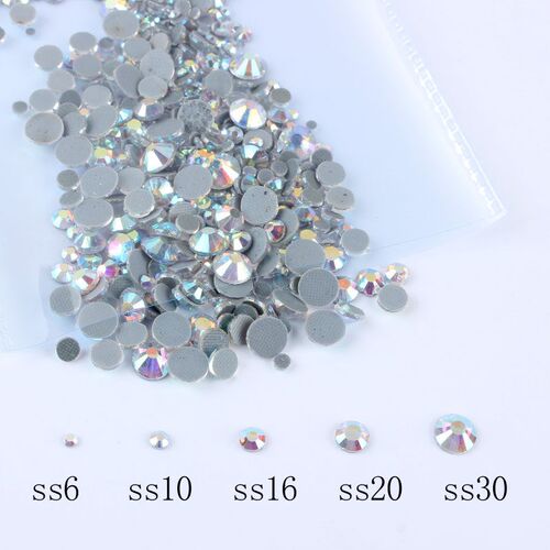 SS6-SS30 Glass Strass Crystal Hot Fix Rhinestones Iron On St