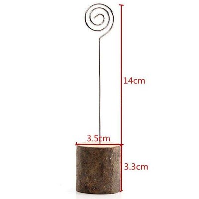 10pcs Wooden Base Wedding Table Name Number Holder Party