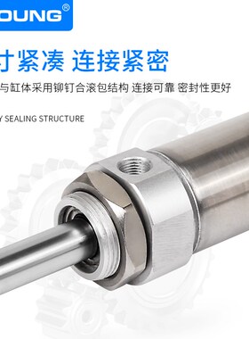 行程可调迷你气缸MFJ32X75--S出不锈钢迷你气缸MFD32X-S