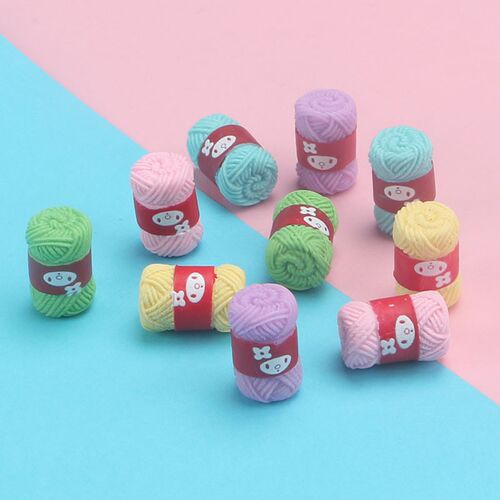 Mix 10cps/pack Cute Mini Sewing Wool Ball Resin Cute Charms