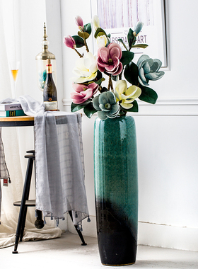 水培花器土陶复古插花装饰花瓶子大号落地干燥花花瓶土罐陶艺粗陶