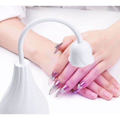 Mini Led Nail Lamp For Gel Polish Adjustable Angles Open Lam