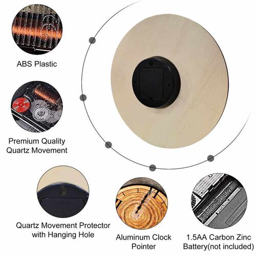 Nordic Simple Wooden Wall Clock Modern Design Living Room Ho