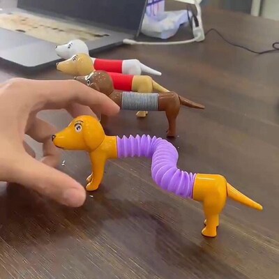 Cute Retractable Dog Tubes Sensory Fidget Toy Sress Relieve