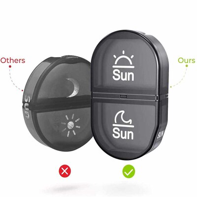 Weekly Pill Organizer Case 2 Times A Day Portable Travel Pil