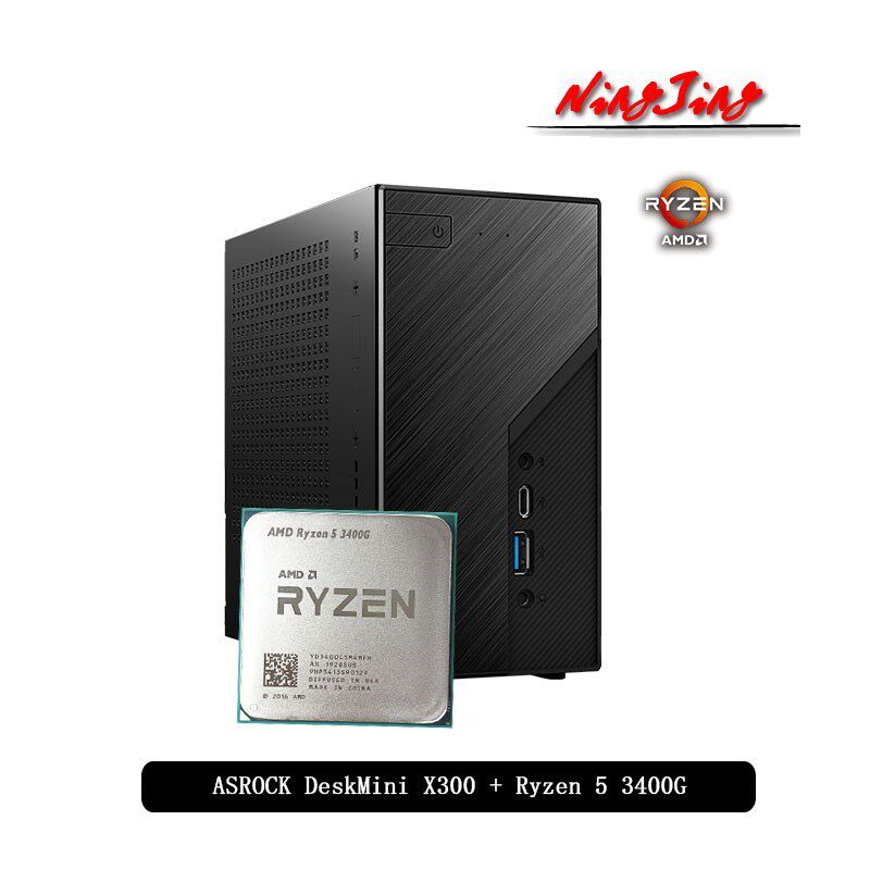 ASROCK DeskMini X300 Cases and motherboard + Ryzen 5 3400G