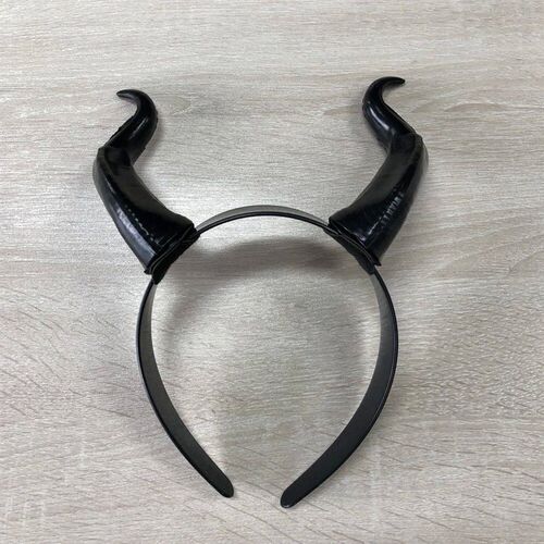 Women Black Queen Witch Demon Horns Headpiece Cosplay