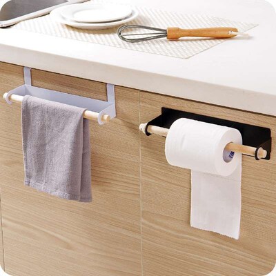 Bathroom wall hanging single pole towel rack kitchen door ba