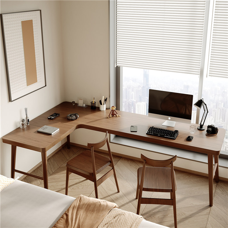 全实木拐角人电脑桌书桌书架学生儿童转角书桌l型工作台,住宅家具,电脑桌,淘宝优惠券,粉丝福利购,淘宝优惠卷